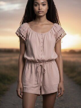 Calme Pima Cotton eyelet ramper M
